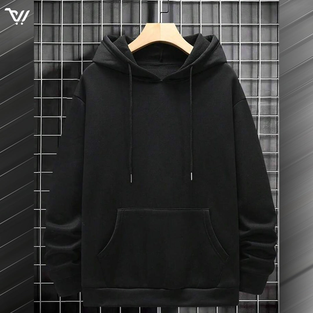 1 Pc Men's Fleece Plain Hoodie